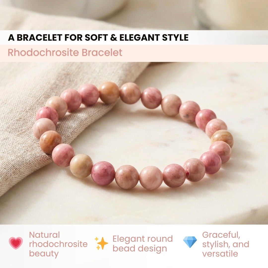 Rhodochrosite Bracelet - plusvalueindia