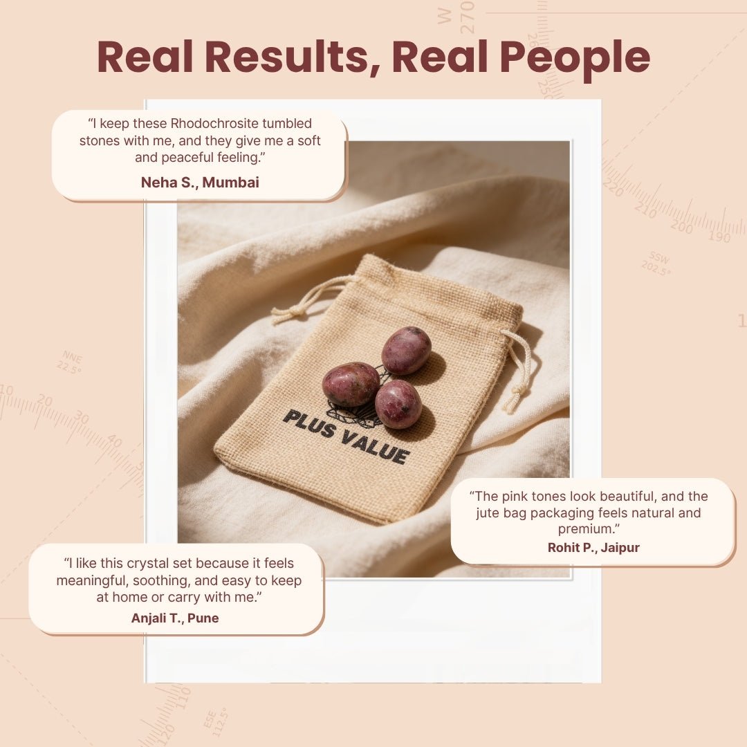 Rhodochrosite Tumbled Stone Pebbles - plusvalueindia