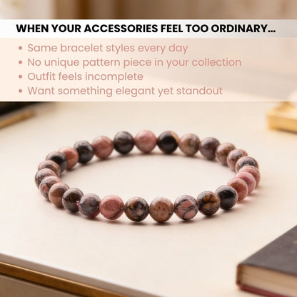 Rhodonite Bracelet - plusvalueindia