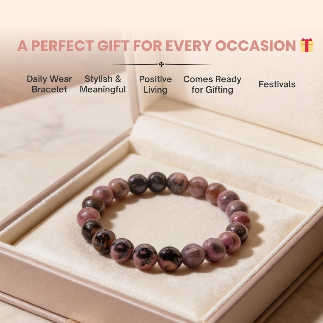 Rhodonite Bracelet - plusvalueindia