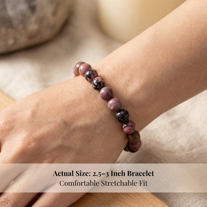 Rhodonite Bracelet - plusvalueindia