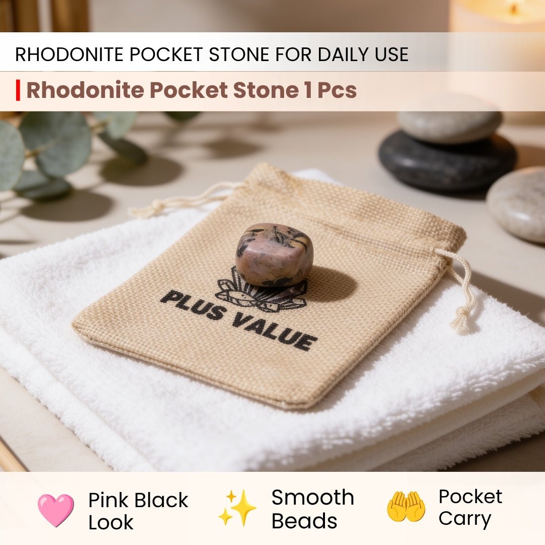 Rhodonite Pocket Stone - plusvalueindia