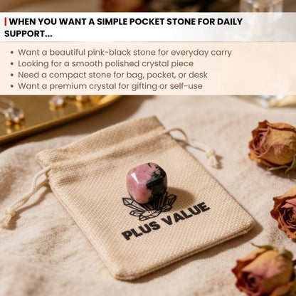 Rhodonite Pocket Stone - plusvalueindia