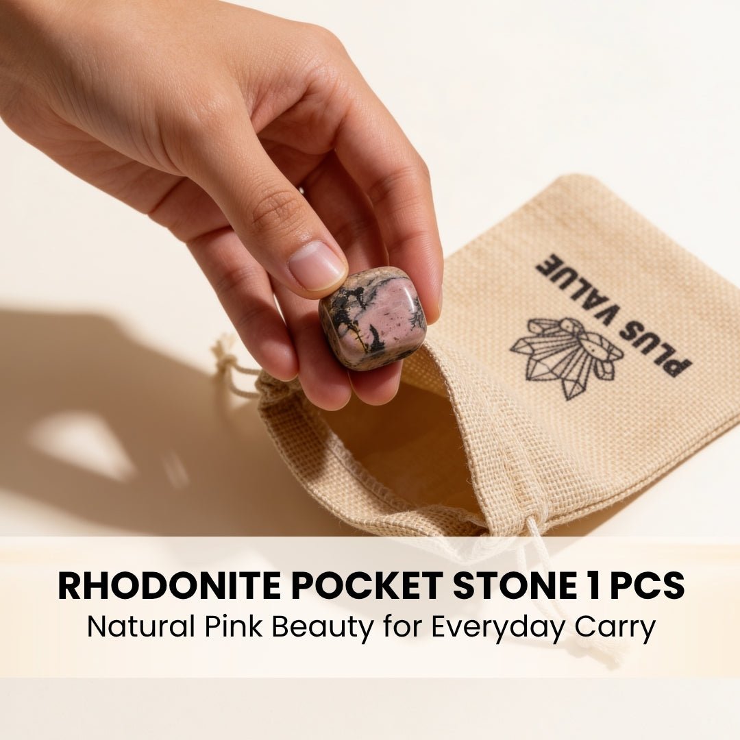 Rhodonite Pocket Stone - plusvalueindia