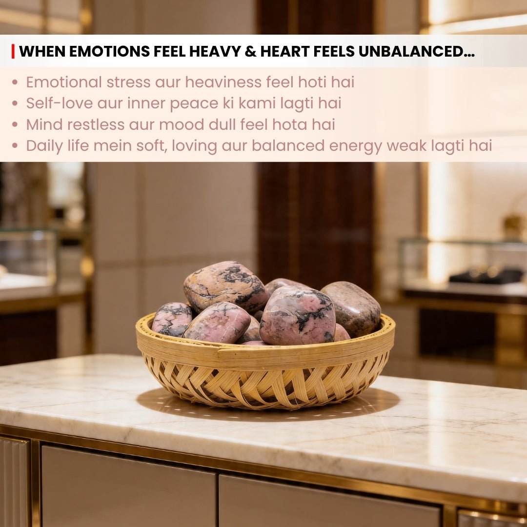 Rhodonite Tumbled Stone Pebbles - plusvalueindia