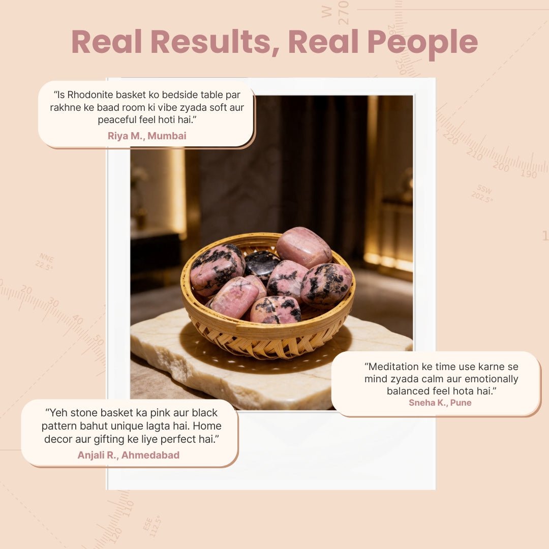 Rhodonite Tumbled Stone Pebbles - plusvalueindia