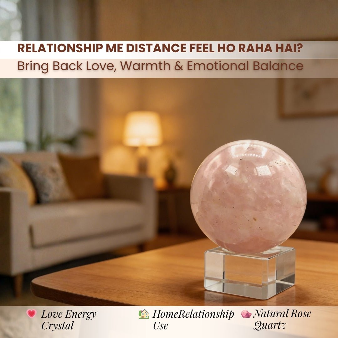 Rose Quartz Ball Sphere - Love, Relationship, Marriage, Couples - plusvalueindia