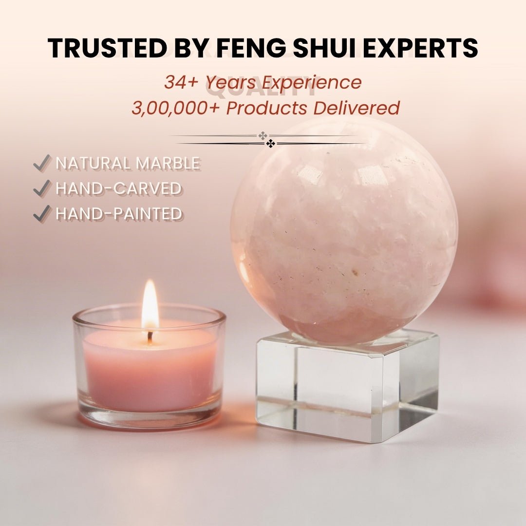 Rose Quartz Ball Sphere - Love, Relationship, Marriage, Couples - plusvalueindia