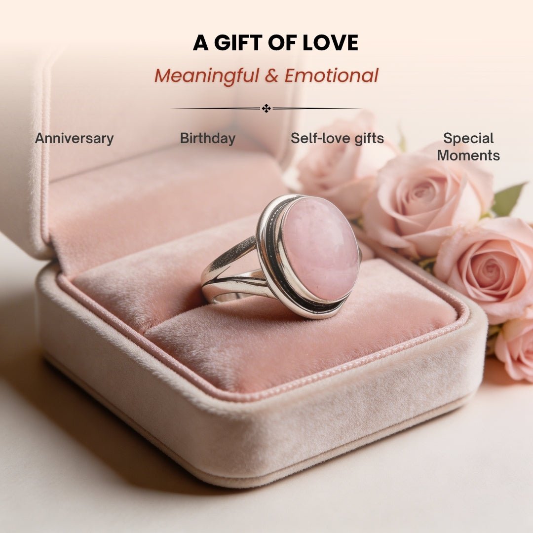 Rose Quartz Ring - Embrace Love and Harmony with This Powerful Healing Crystal - plusvalueindia