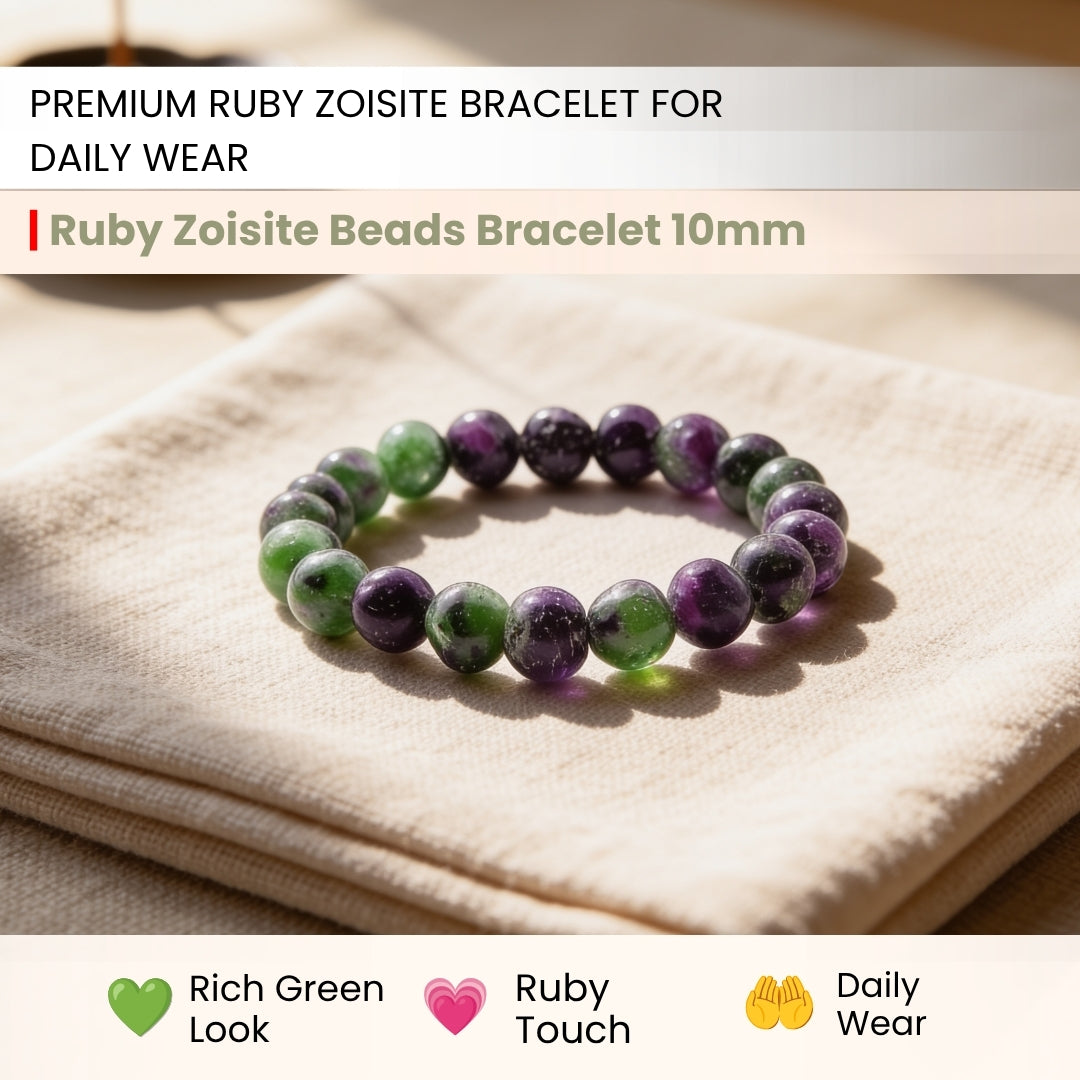 Ruby Zoisite Bracelet for Creativity & Positivity