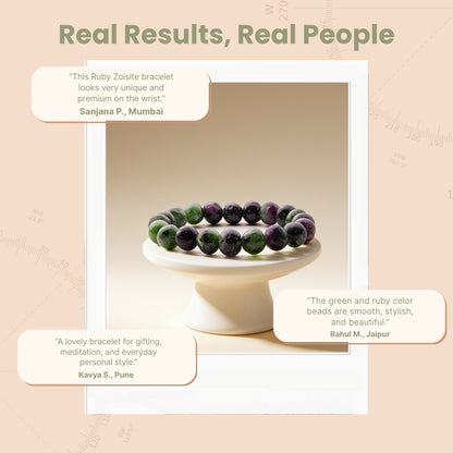 Ruby Zoisite Bracelet for Creativity & Positivity