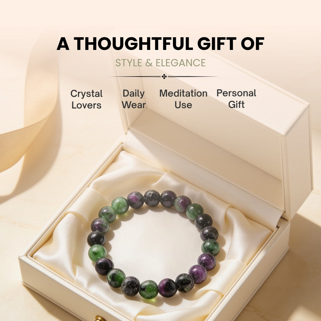 Ruby Zoisite Bracelet for Creativity & Positivity
