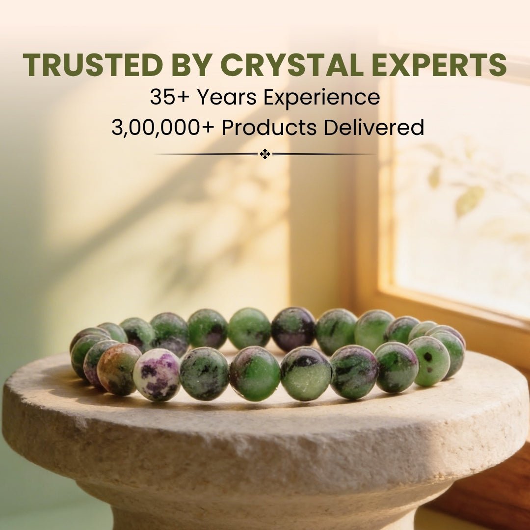Ruby Zoisite Bracelet for Creativity & Positivity - plusvalueindia
