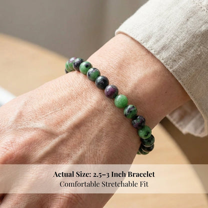 Ruby Zoisite Bracelet for Creativity & Positivity - plusvalueindia