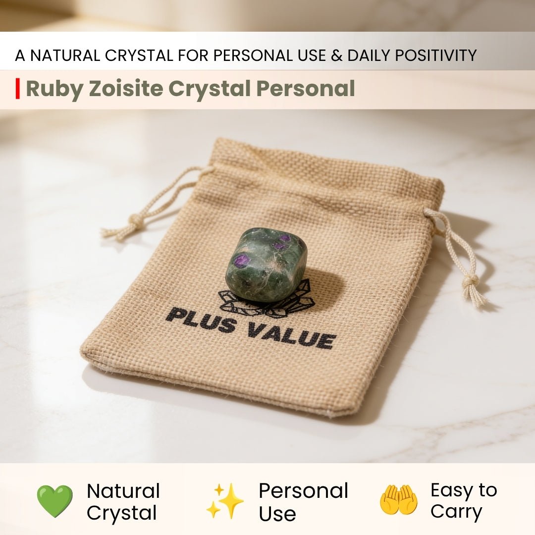 one natural ruby zoisite pocket stone shown as supplied