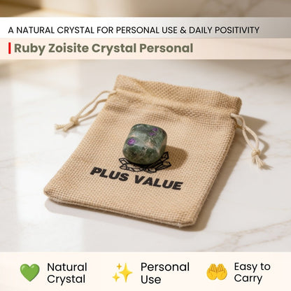 one natural ruby zoisite pocket stone shown as supplied