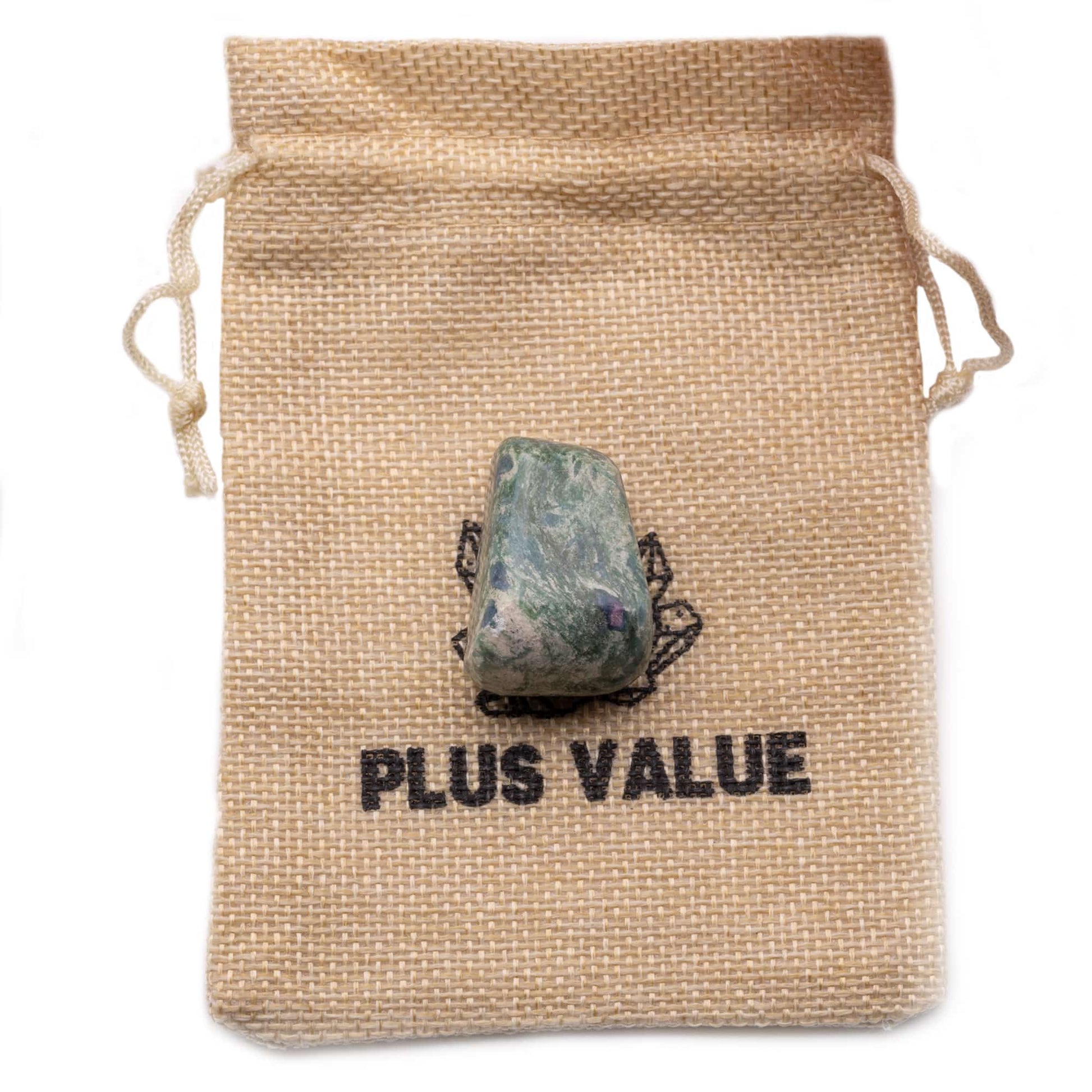ruby zoisite tumble pocket stone