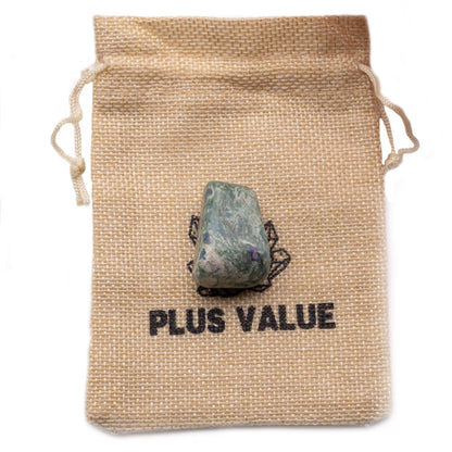 ruby zoisite tumble pocket stone