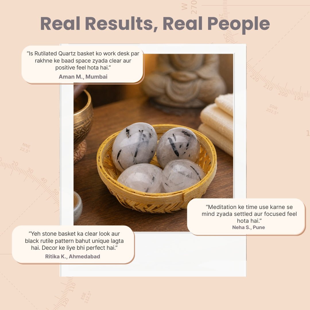 Rutilated Quartz Tumbled Stone Pebbles - plusvalueindia