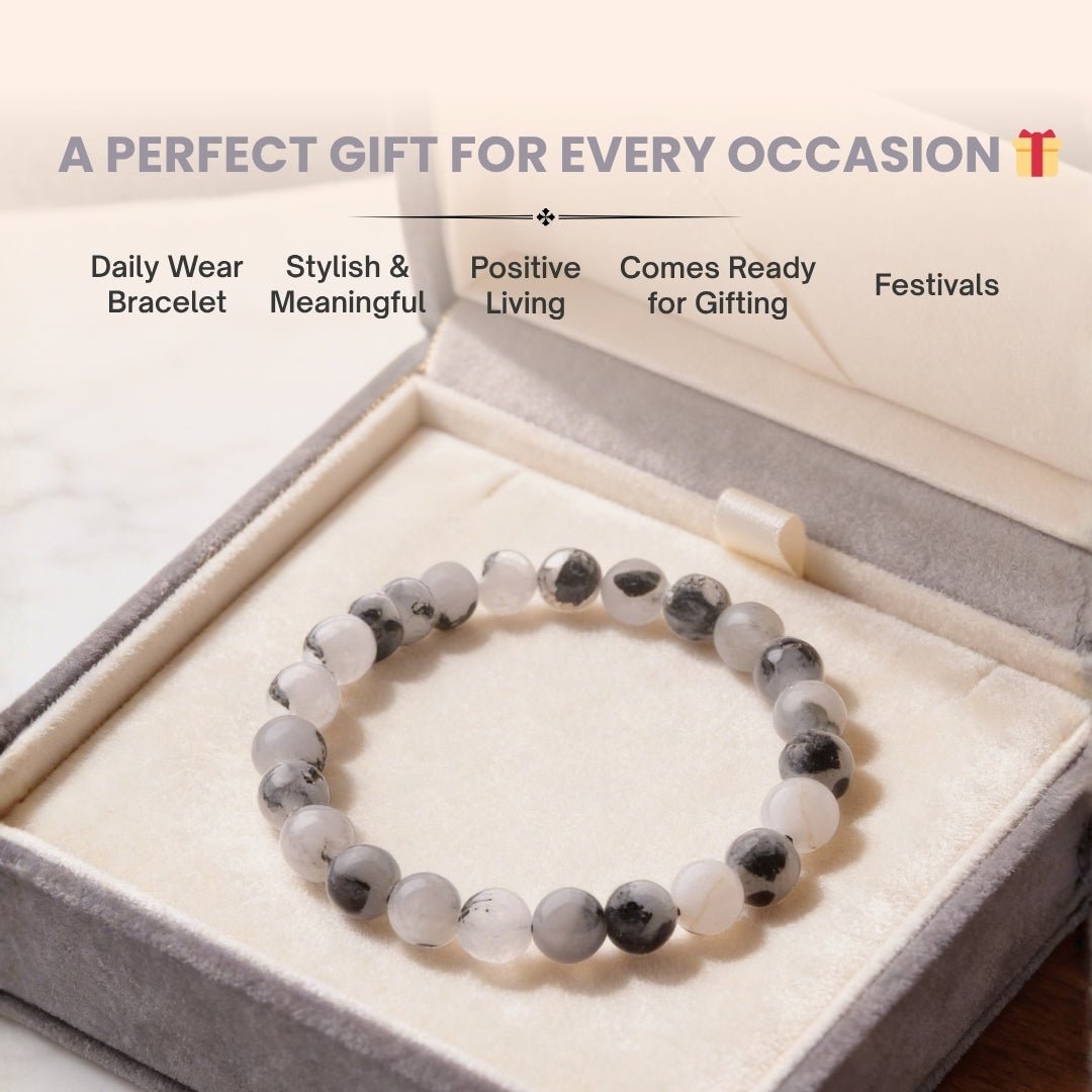 Rutile Quartz Bracelet for Men Women - plusvalueindia