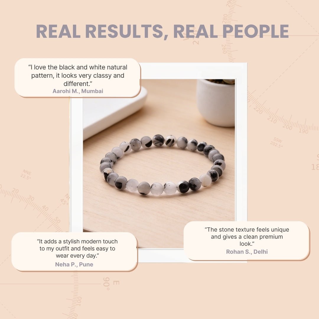 Rutile Quartz Bracelet for Men Women - plusvalueindia