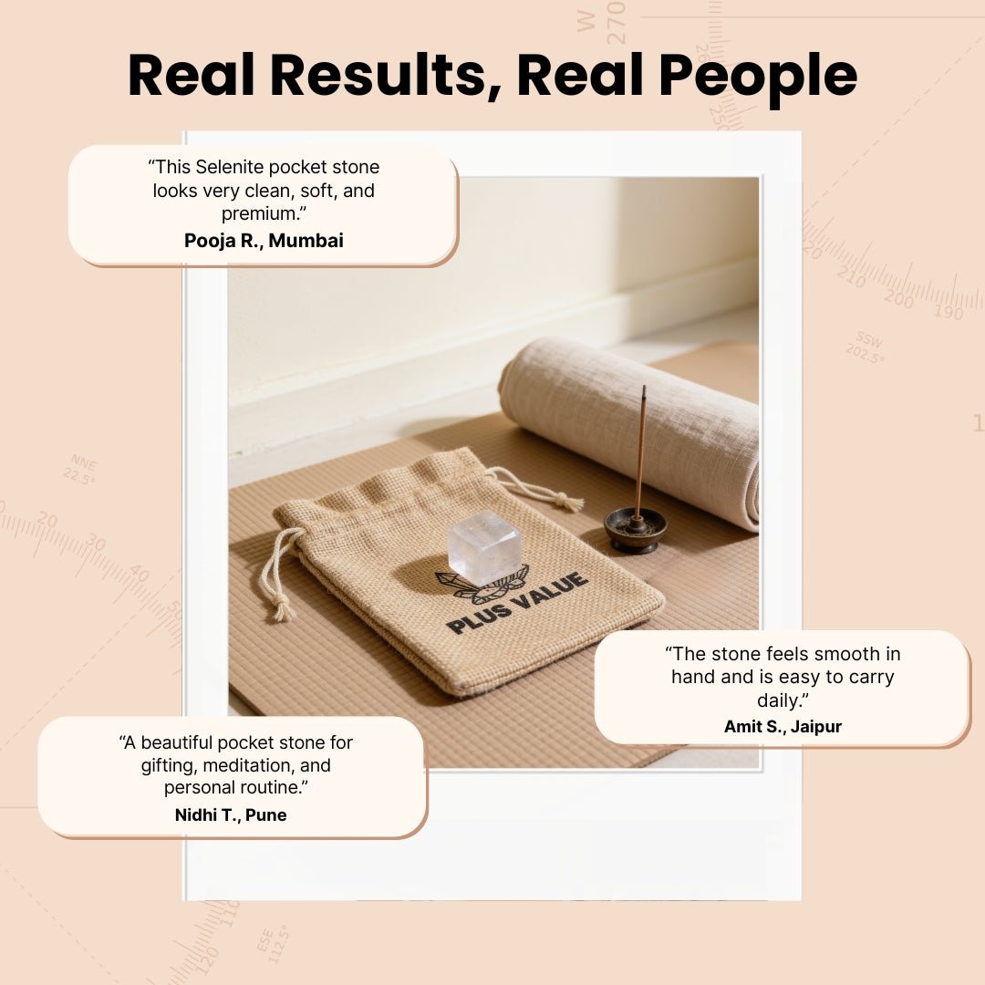 Selenite Pocket Stone -Your personal companion - plusvalueindia