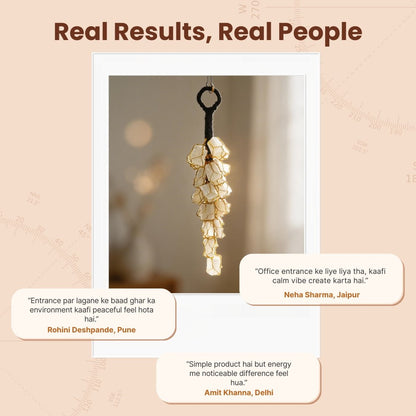 Selenite Stone Crystal Door Hanging for Protection from Negative Energy at Home & Office - plusvalueindia