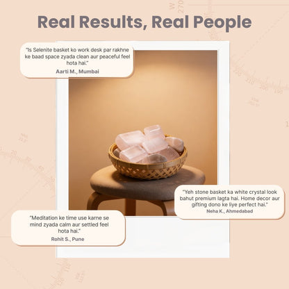 Selenite Tumbled Stone Pebbles - plusvalueindia