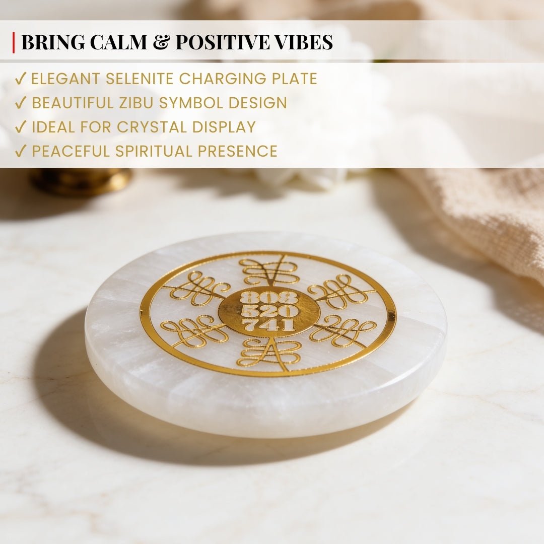 Selenite Square/Round Charging Plate - Crystal Cleansing & Charging - Reiki Healing Crystal Aura Chakra - plusvalueindia