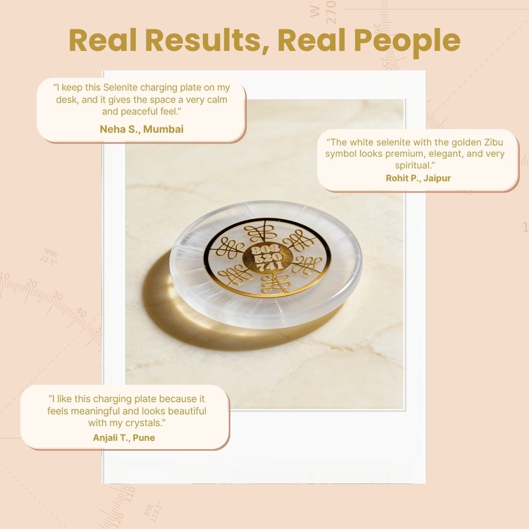 Selenite Square/Round Charging Plate - Crystal Cleansing & Charging - Reiki Healing Crystal Aura Chakra - plusvalueindia