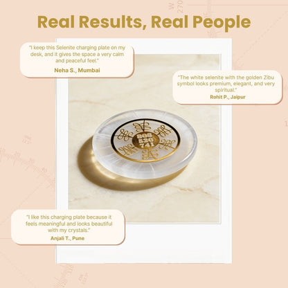 Selenite Square/Round Charging Plate - Crystal Cleansing & Charging - Reiki Healing Crystal Aura Chakra - plusvalueindia