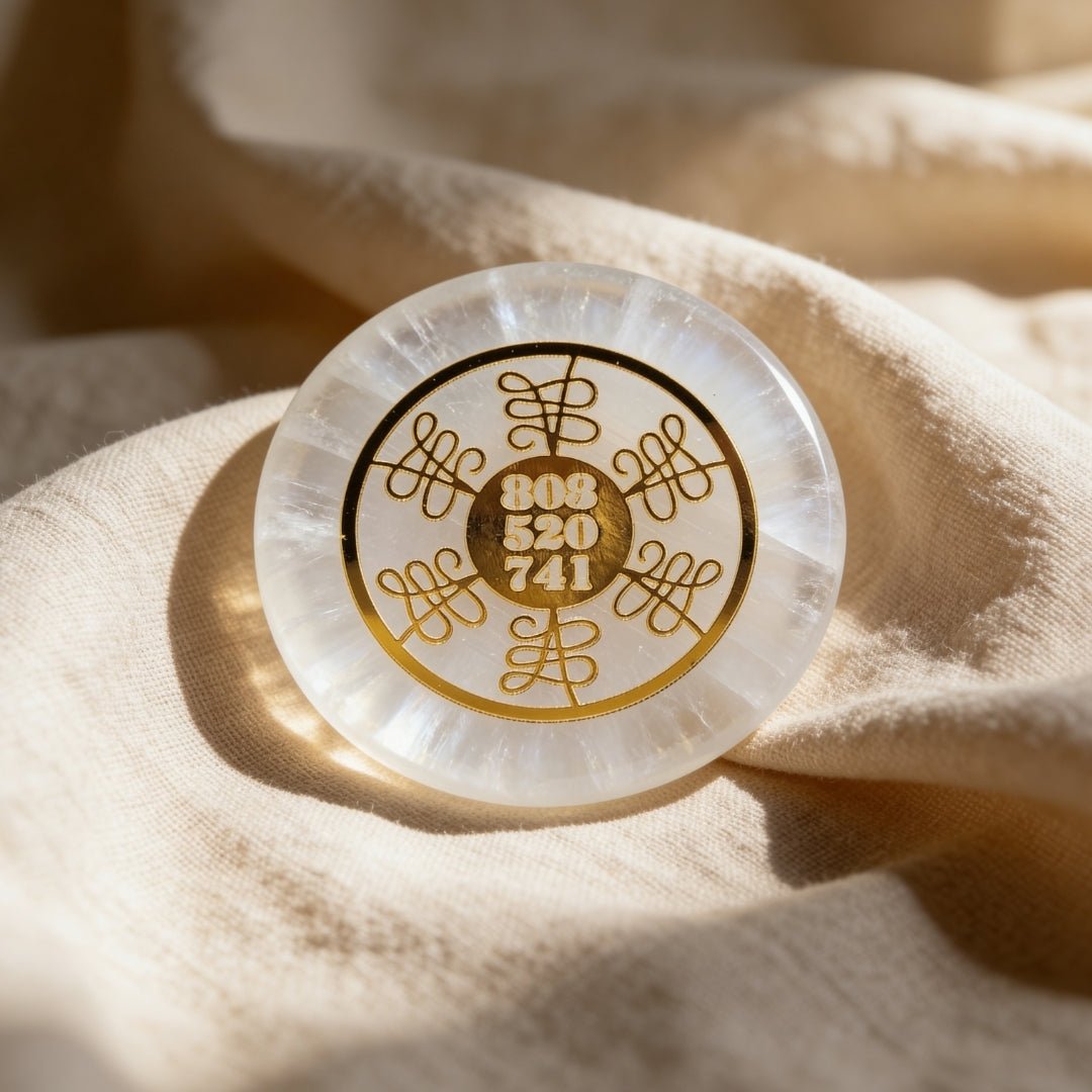Selenite Square/Round Charging Plate - Crystal Cleansing & Charging - Reiki Healing Crystal Aura Chakra - plusvalueindia