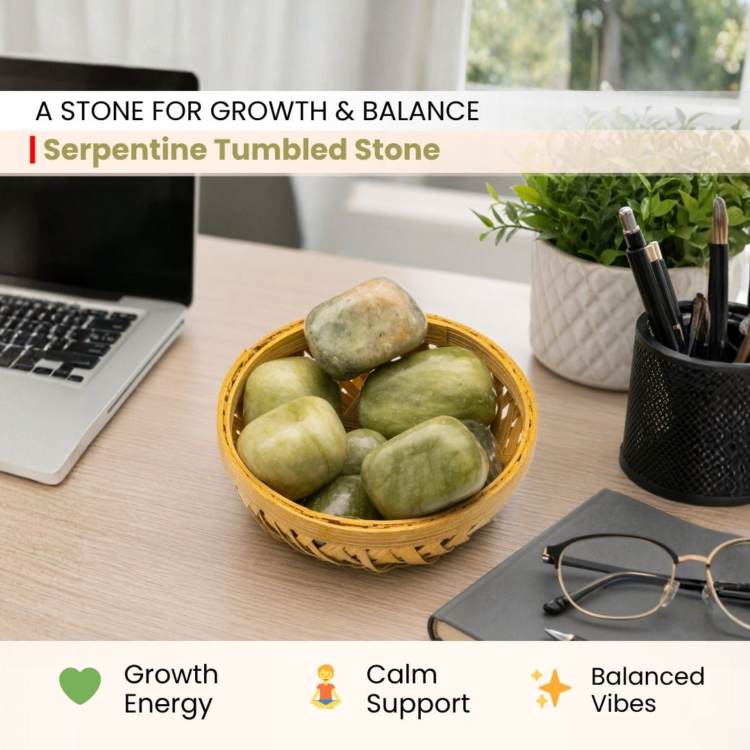 Serpentine Tumbled Stone Pebbles - plusvalueindia