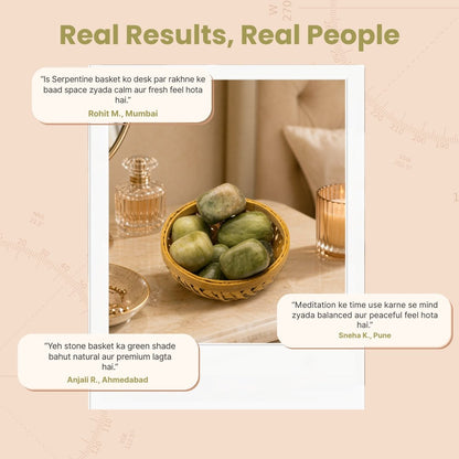Serpentine Tumbled Stone Pebbles - plusvalueindia