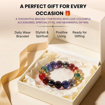 Original 7 Chakra Protection Bracelet for Men & Women [Natural stones] - plusvalueindia
