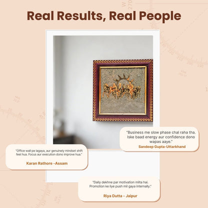 Seven Running Horses Pyrite Frame for Attracting Wealth, Money, Success - plusvalueindia