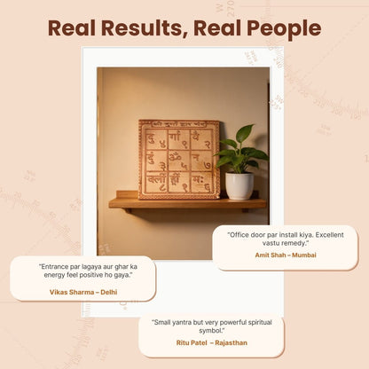Shree Durga Dwar Vastu Yantra for Health, Wealth & Protection [Size 3 x 3 Inches, Copper] - plusvalueindia