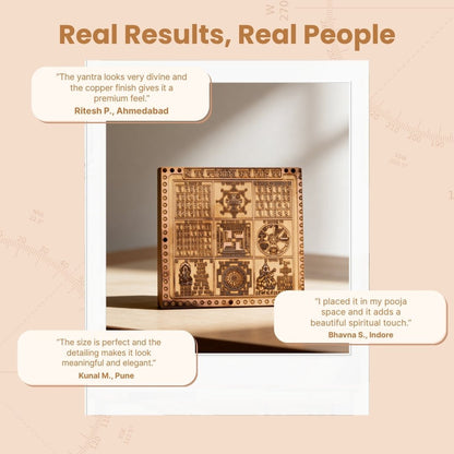 Sarva Karya Siddhi Yantra Copper - Vastu Yantra for Wish Fulfillment & Success, Home & Office - plusvalueindia