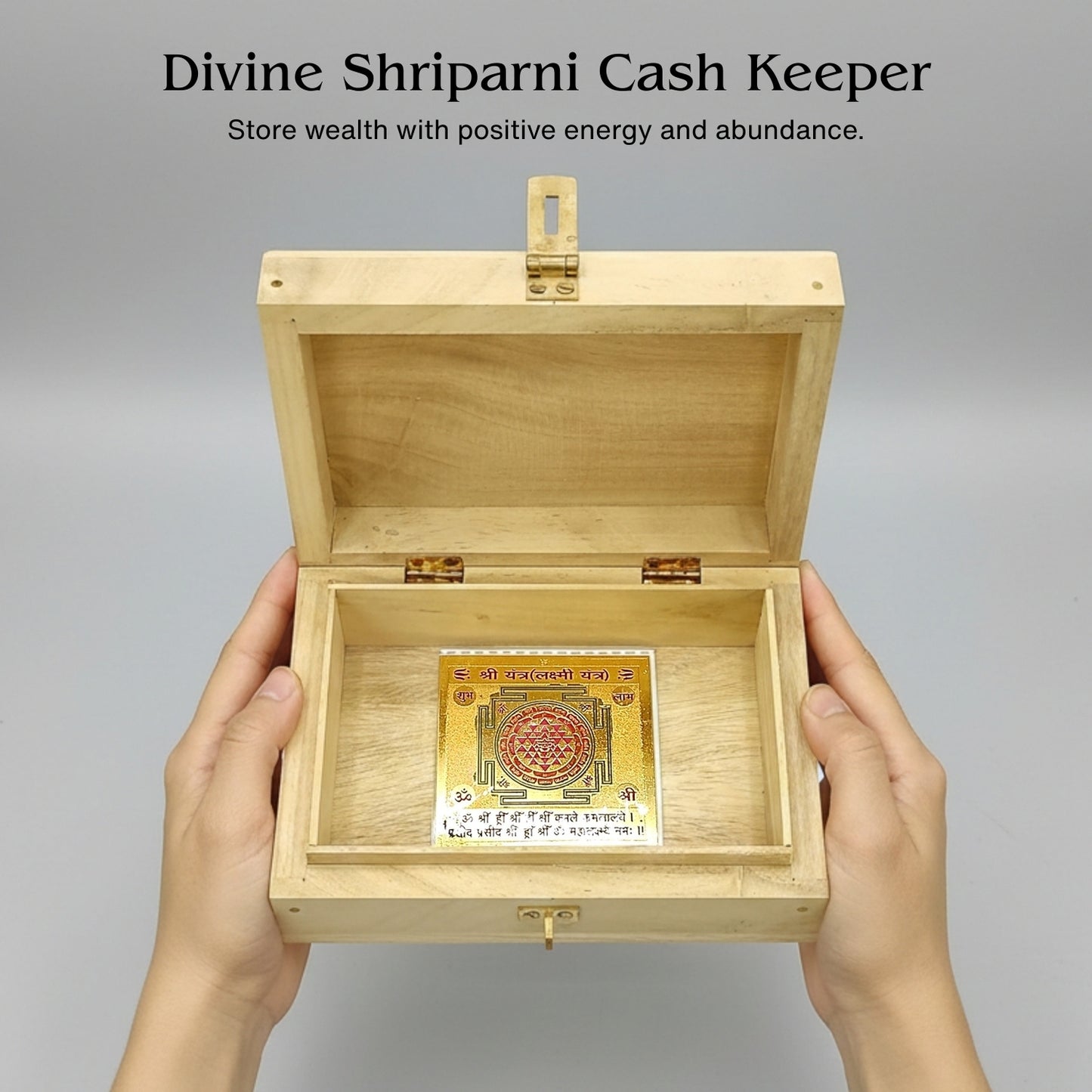 Auspicious Shriparni Wooden Wealth Money Box Vastu Cash Box For Home & Shop [Must Have Product] - plusvalueindia