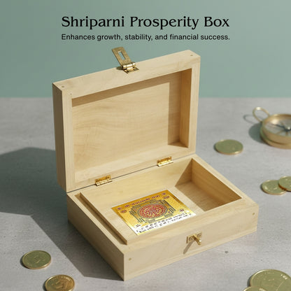 Auspicious Shriparni Wooden Wealth Money Box Vastu Cash Box For Home & Shop [Must Have Product] - plusvalueindia