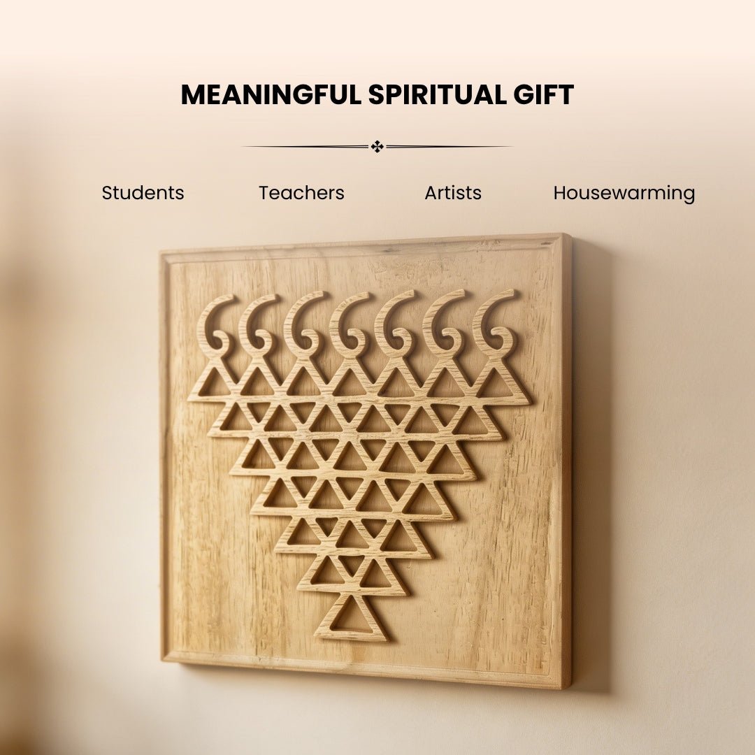 Shriparni Saraswati Yantra Sacred Geometry Wall Art for Students Knowledge & Wisdom - plusvalueindia