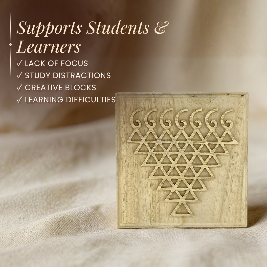Shriparni Saraswati Yantra Sacred Geometry Wall Art for Students Knowledge & Wisdom - plusvalueindia