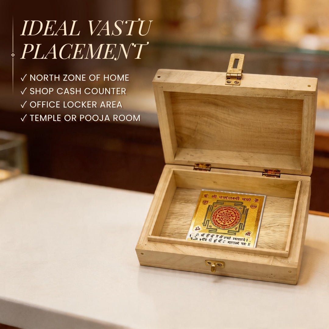 Shriparni Wooden Cash Box for Vastu - Wealth & Money Box for Home Locker & Shop Counter - plusvalueindia