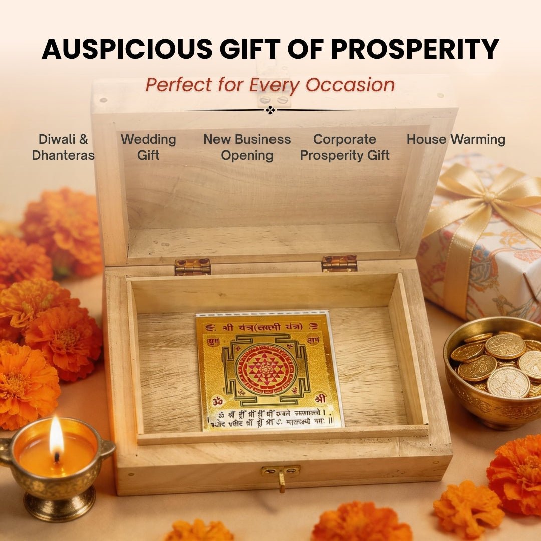Shriparni Wooden Cash Box for Vastu - Wealth & Money Box for Home Locker & Shop Counter - plusvalueindia