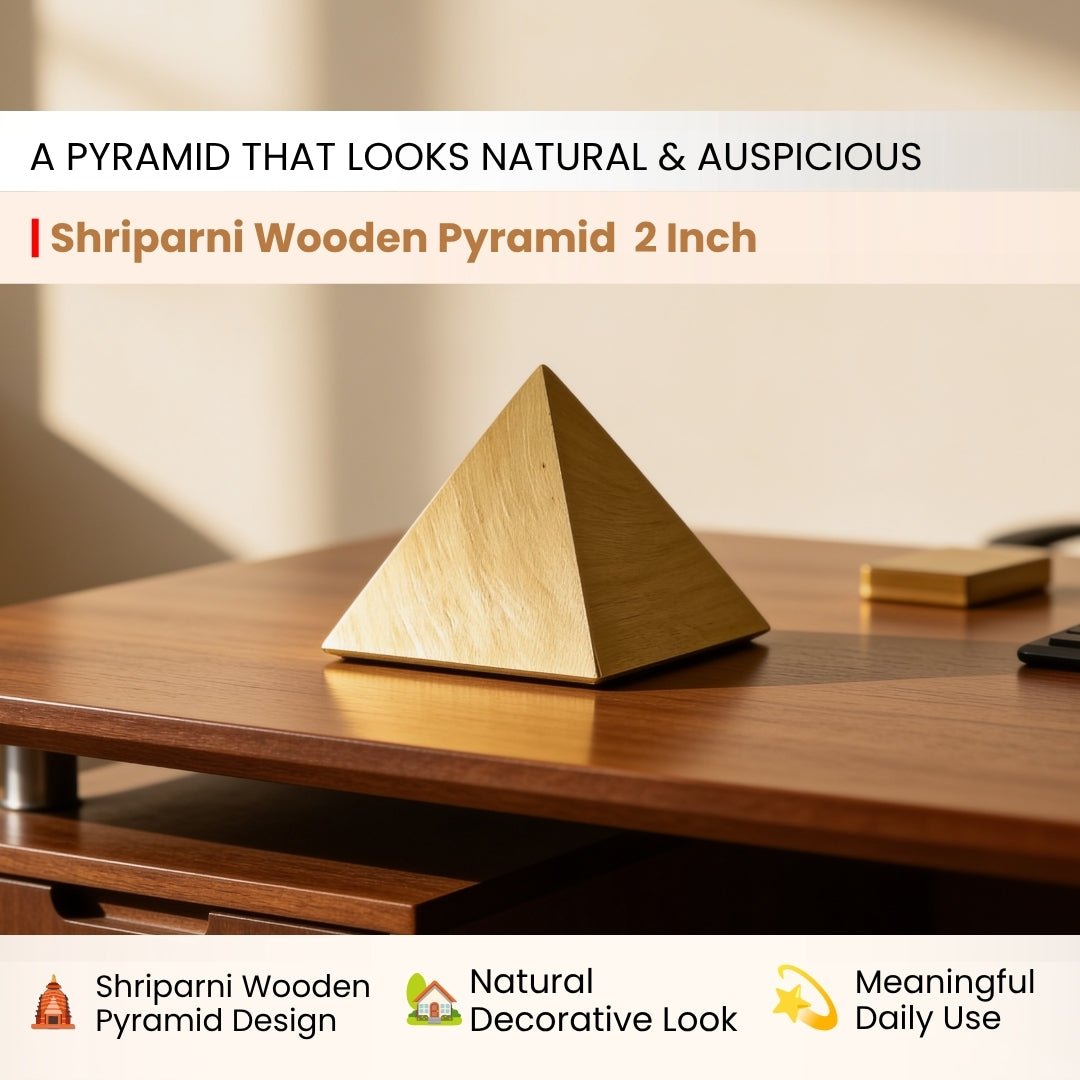 Shriparni Sriparni Wooden Pyramid for Vastu Remedies - plusvalueindia
