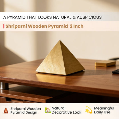 Shriparni Sriparni Wooden Pyramid for Vastu Remedies - plusvalueindia