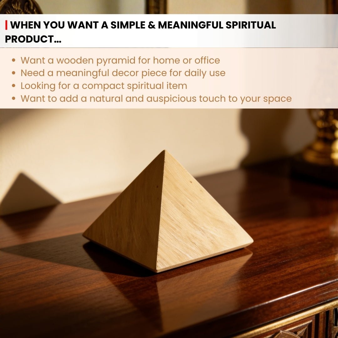 Shriparni Sriparni Wooden Pyramid for Vastu Remedies - plusvalueindia