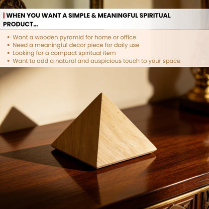 Shriparni Sriparni Wooden Pyramid for Vastu Remedies - plusvalueindia