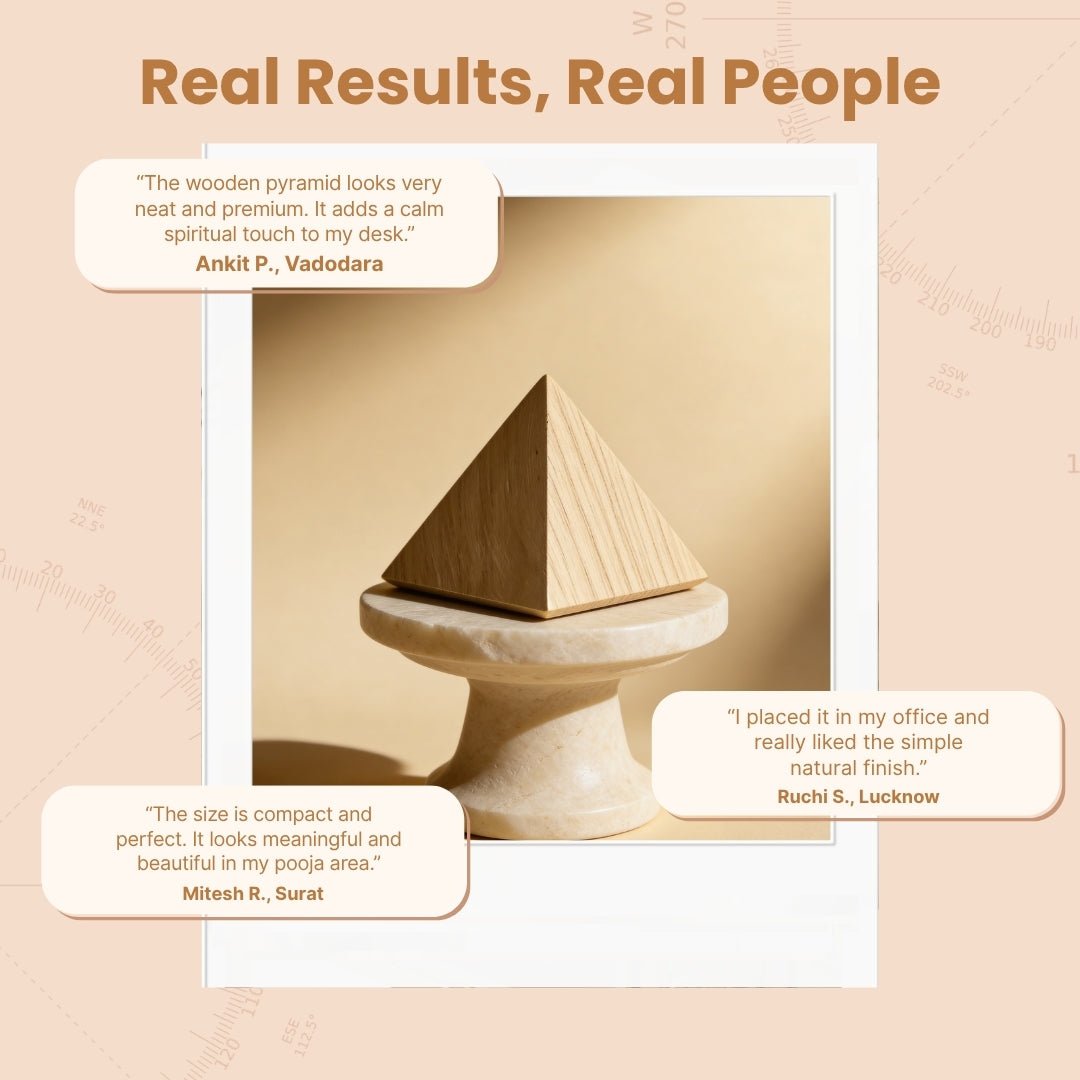 Shriparni Sriparni Wooden Pyramid for Vastu Remedies - plusvalueindia