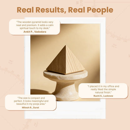 Shriparni Sriparni Wooden Pyramid for Vastu Remedies - plusvalueindia